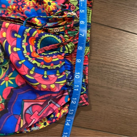 Colorful Bohemian Maxi Skirt, Statement Piece, Music Festival, Elastic Waist - Picture 6 of 8